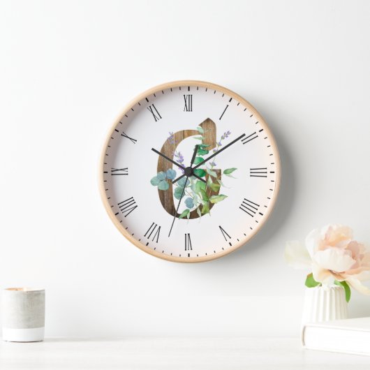 Rustige Letter G Lijst Clock (Huis)