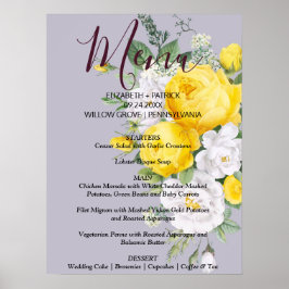 Rustige lichten Geel menu Poster