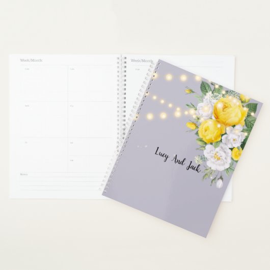 Rustige lichten Gele Floral Planner (Display)