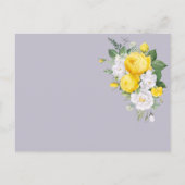Rustige lichten Gele Floral RSVP Briefkaart (Achterkant)