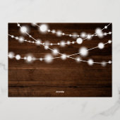 Rustige lichten thuis folie uitnodiging (Achterkant)
