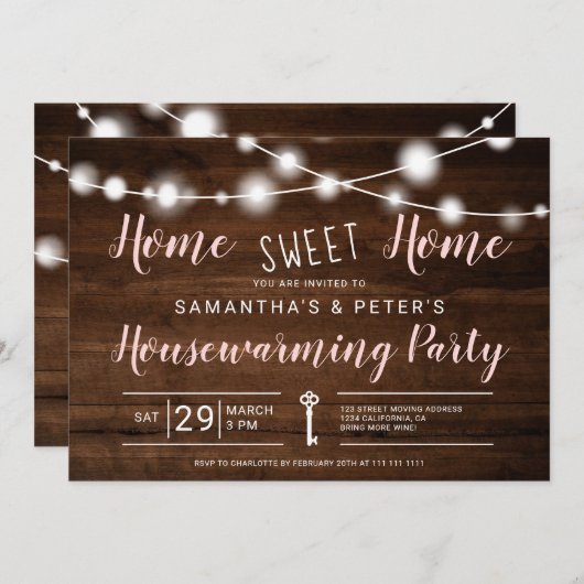 Rustige lichten thuis kaart (Voorkant / Achterkant)