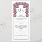 Rustige lichtroze Rozen bruiloft Menu (Voorkant)