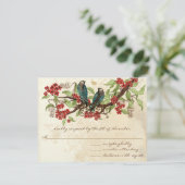 Rustige  liefdesvogels RSVP (Staand voorkant)