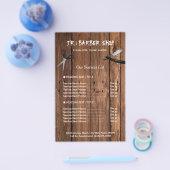 Rustige lijst met prijzen voor houtslanken flyer (Enkel)