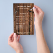 Rustige lijst met prijzen voor houtslanken flyer (Hand)