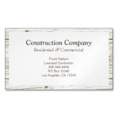 Rustige Lijst White minimalist Magnetisch Visitekaartje (Voorkant)