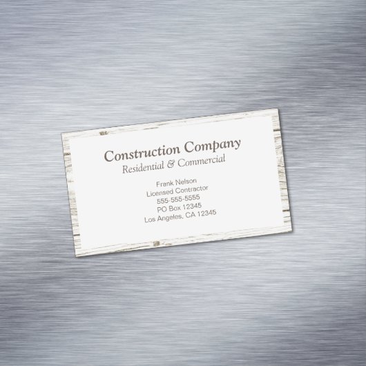 Rustige Lijst White minimalist Magnetisch Visitekaartje (Voorbeeld)