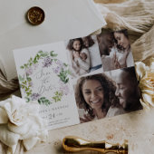 Rustige Lila 3 fotocollage bespaart de datum Save The Date