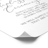 Rustige Lila Unplugged Ceremonie Poster (Hoek)