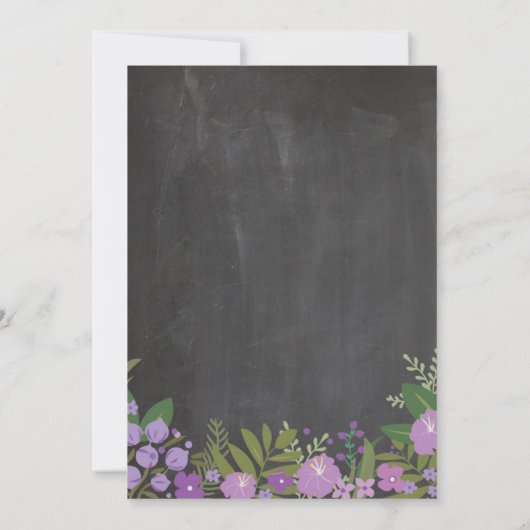 Rustige Lila ventilatorkrijt rustpartij Kaart (Achterkant)