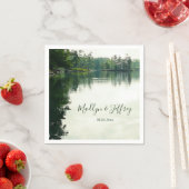 Rustige llakeside evergreens bruiloft servet (Insitu)