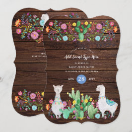 Rustige Llama-aquarel Volkse Bloemen ELKE GEBEURTE Kaart