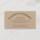 Rustige  Logo handgemaakte gekromde tekst Visitekaartje (Achterkant)