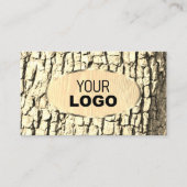 Rustige Logo met boomschors Visitekaartje (Voorkant)