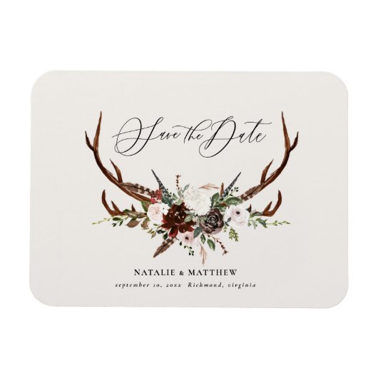 Rustige loof en antler, behalve de datum magneet (Horizontaal)