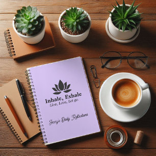 Rustige Lotus: Inademen, Uitademen Inspiratie Cust Planner