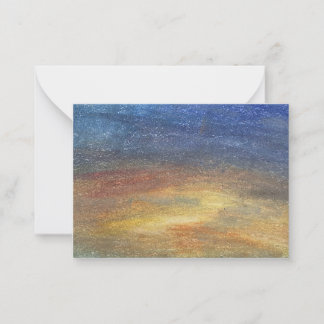 Rustige lucht abstract handgetekende lege vlakke k notitiekaartje