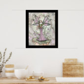 Rustige Maan Bloem Fee Poster (Keuken)