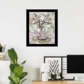 Rustige Maan Bloem Fee Poster (Thuiskantoor)