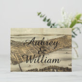 Rustige Madison WI - Kaart voor bruiloft (Staand voorkant)