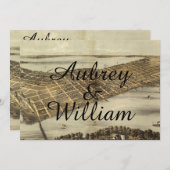 Rustige Madison WI - Kaart voor bruiloft (Voorkant / Achterkant)