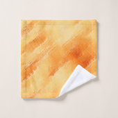 Rustige mango geel zoals getextureerd schilderij bad handdoek (Wasdoekje)