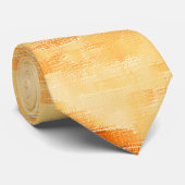 Rustige mango geel zoals getextureerd schilderij stropdas (Opgerold)