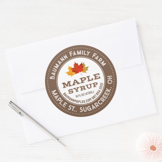 Rustige mapleemhuls Etiket kleurrijke mapelbladere (Envelop)