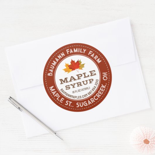 Rustige mapleemhuls Etiket kleurrijke mapelbladere (Envelop)