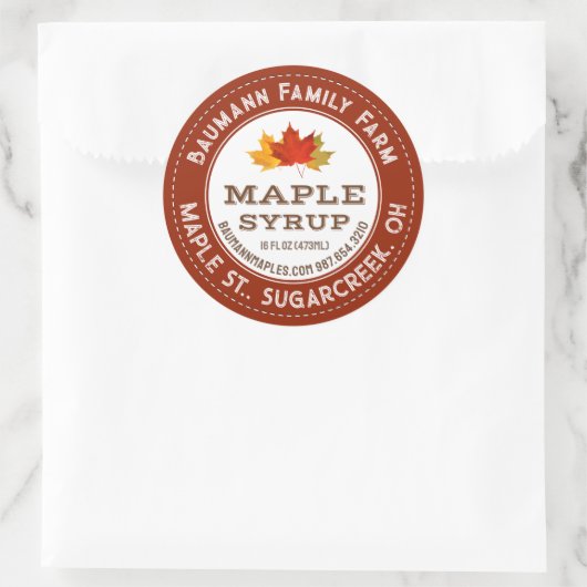 Rustige mapleemhuls Etiket kleurrijke mapelbladere (Tas)