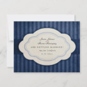 Rustige marine Blue Save the Dates Date (Achterkant)
