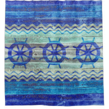 Rustige marineblauw kustdek scheepswielen