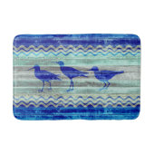 Rustige marineblauw kustvuilnis badmat (Voorkant)