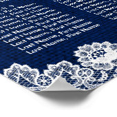 Rustige marineblauw - zonnebloempitje 8 poster (Hoek)