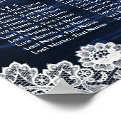 Rustige marineblauw - zonnebloempitje 8 poster (Hoek)