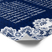 Rustige marineblauw - zonnebloempitje 8 poster (Hoek)