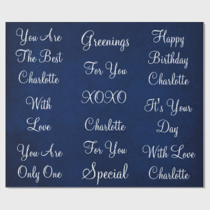 Rustige marinewitte fluweel, gepersonaliseerd cadeaupapier