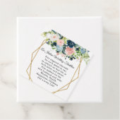 Rustige marinezeemacht - goudbloem - geometrische bedankjes labels (In situ)