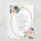 Rustige marinezeemacht - goudbloem - geometrische kaart (Voorkant)