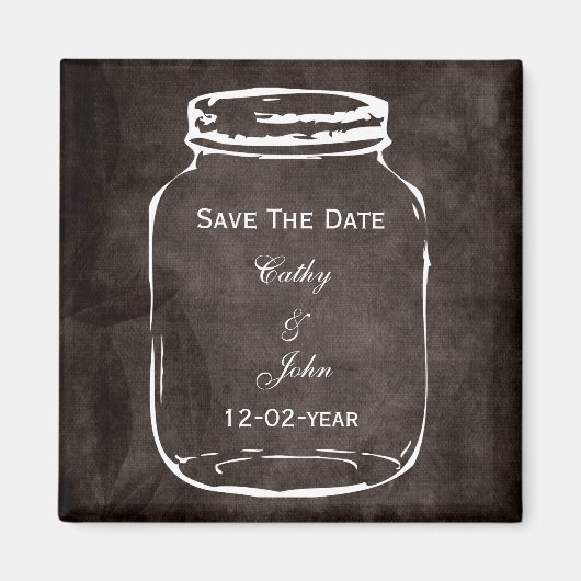 Rustige mason jar bruiloft met uitzondering van de magneet (Voorkant)