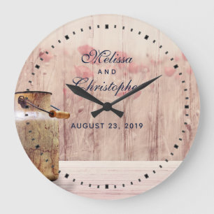 Rustige melk kan met woeste en bloemen grote klok