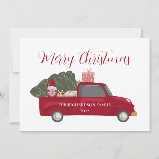 Rustige Merry Red Truck Tree (Voorkant)