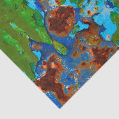 Rustige metalen pellerverf  gegraveerde textuur tissuepapier (Detail)