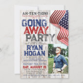 Rustige militaire foto Afscheidscadeau Afscheidsfe Kaart (Voorkant)