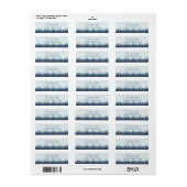 Rustige Misty Blue Pines label voor klein retourad (Full Sheet)