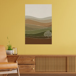 Rustige Misty Hills Poster