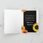 Rustige Moederdag, zwart en geel Kaart (Binnen)