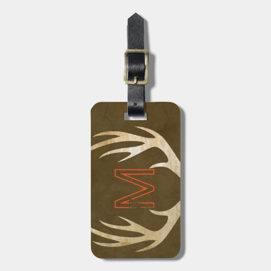 Rustige Monogram Aangepast Label voor gebak met An Bagagelabel (Voorkant verticaal)