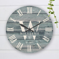 Rustige Monogram Driftwood - Aangepaste familienaa